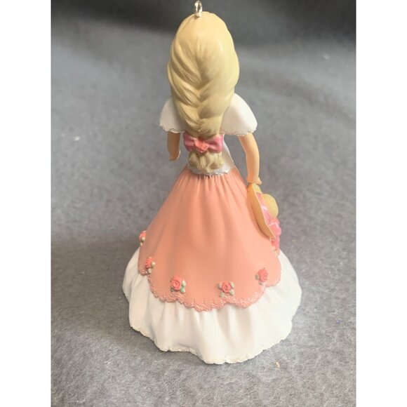 Vintage 1997 Barbie Ornament by Hallmark Springtime in Pink & White Dress 3rd - Picture 3 of 8